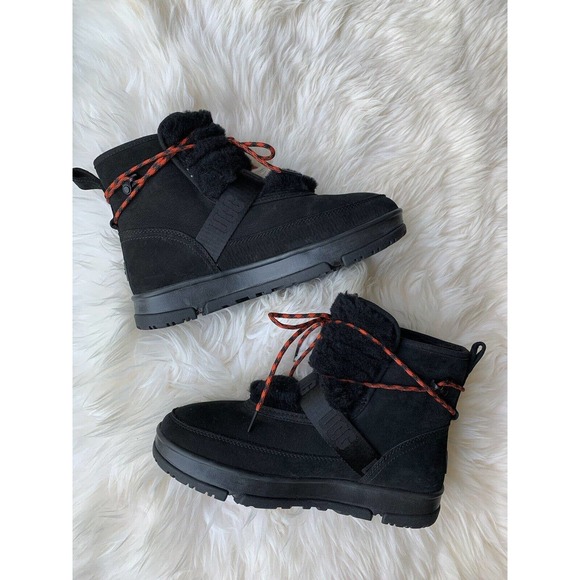 UGG Women's Classic Weather Hiker Black Shearling Boots 10 EU 41 - Picture 7 of 12